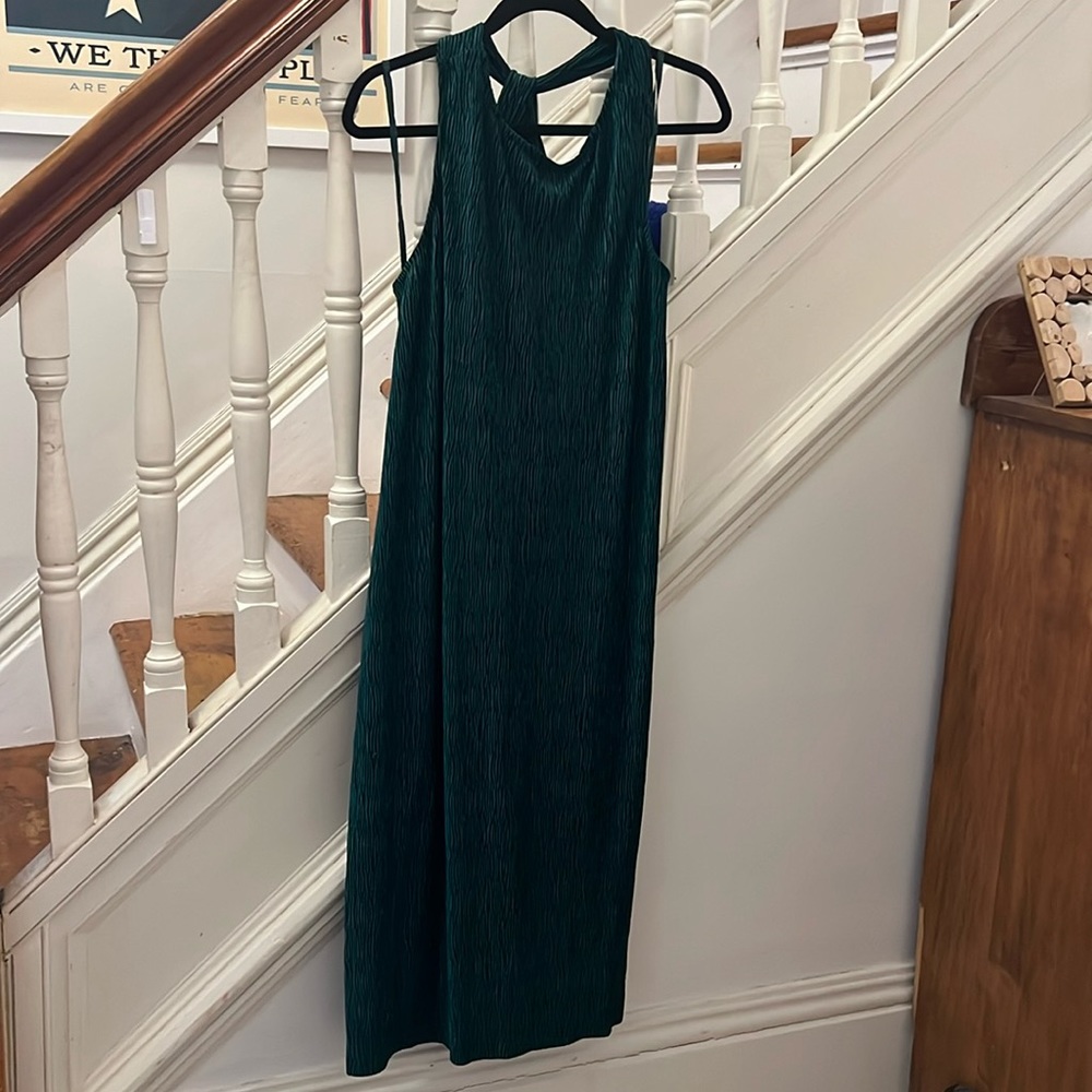 Anthropologie Green Velvet Dress - Sz. M